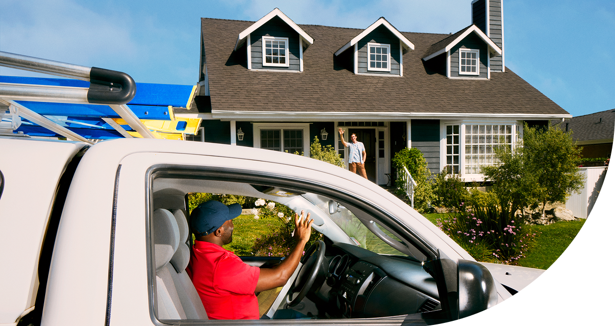AHS Expert waving at homeowner
