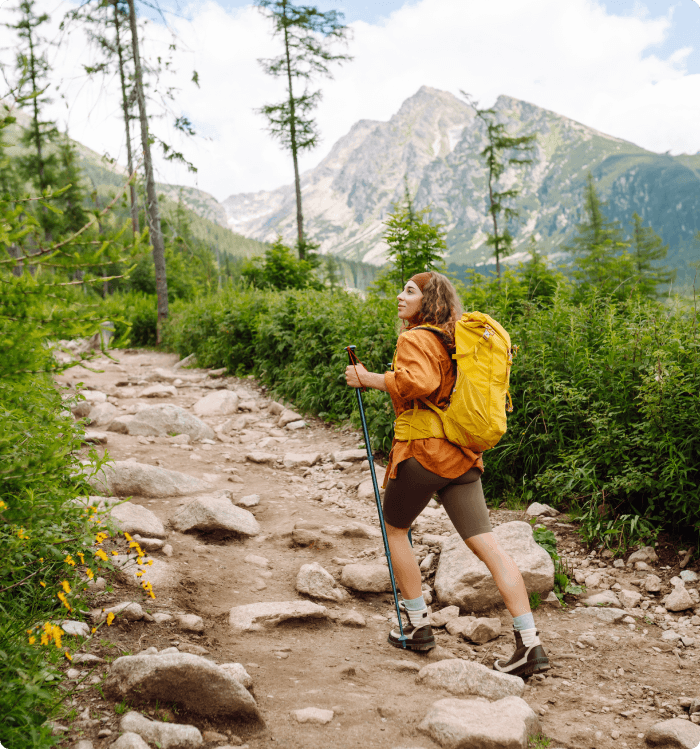 woman hiking in Colorado
