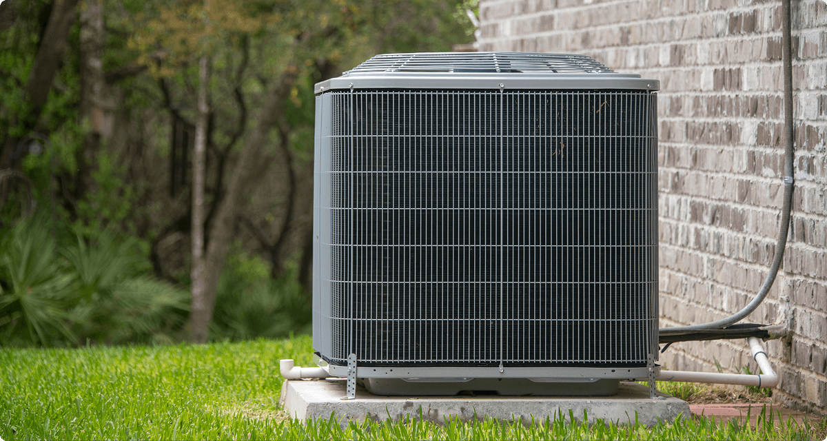 HVAC unit installed outdoors