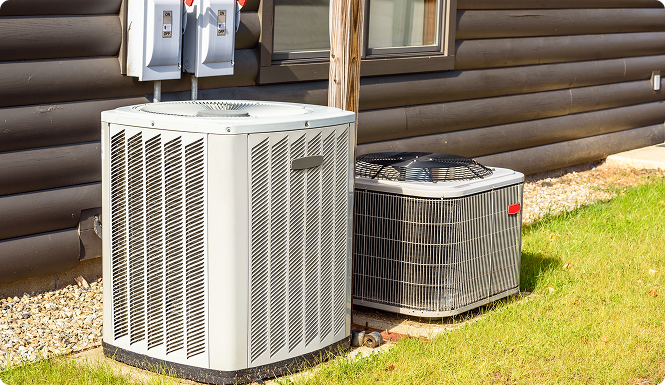 Two outdoor ac units